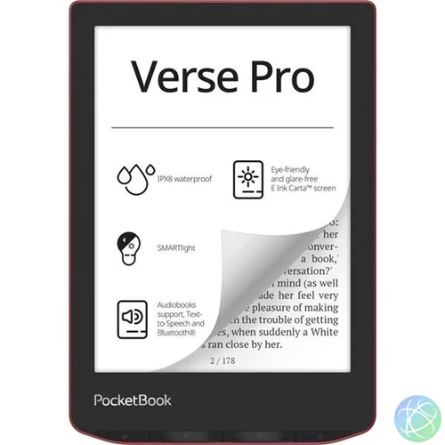 PocketBook Verse Pro PB634 6" E-book olvasó 16GB Passion Red