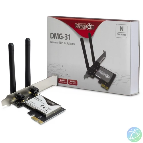 PowerON DMG-31 Wi-Fi 4 PCIe Adapter hálókártya