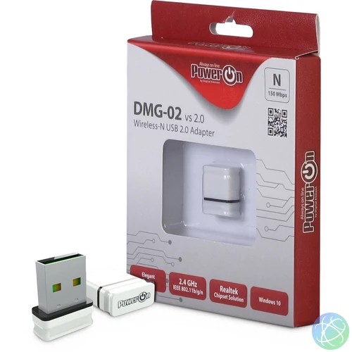 PowerON DMG-02 Wi-Fi 4 USB Nano Adapter hálókártya