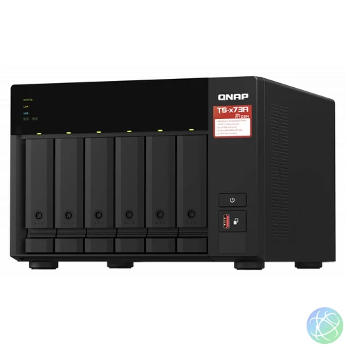 QNAP NAS TS-673-8G (8GB) (6xHDD + 2xM.2 SSD) hálózati tárolóegység (NAS)