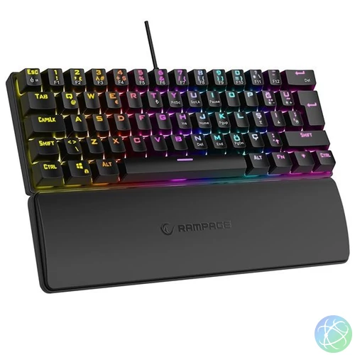 Rampage PLOWER K60 Mechanikus Gaming keyboard Black US billentyűzet