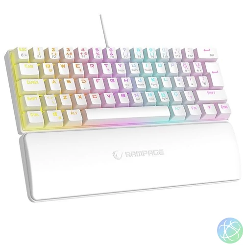 Rampage PLOWER K60 Mechanikus Gaming keyboard White US billentyűzet