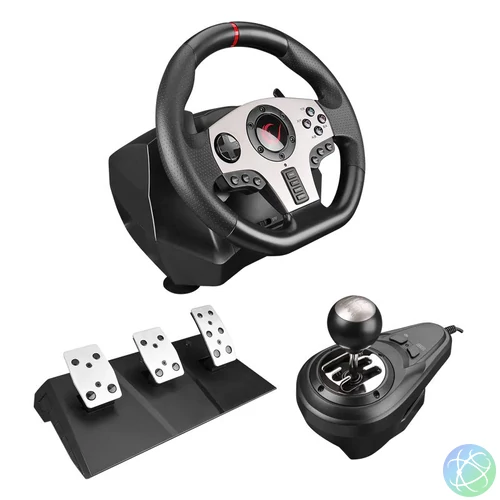 Rampage V902 PC-3 Pedal Gaming Wheel Black kormány