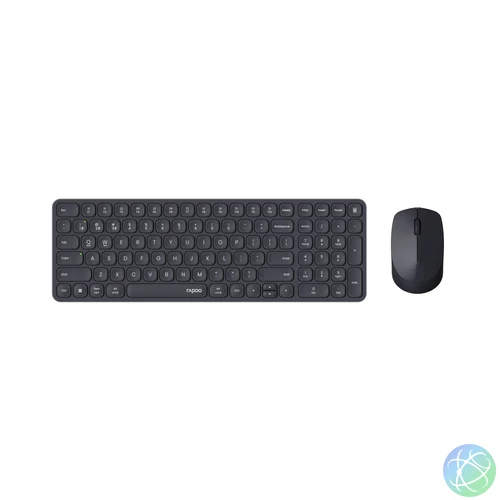 Rapoo 9310M Multi-mode Wireless Bluetooth Keyboard & Mouse Dark Grey HU billentyűzet