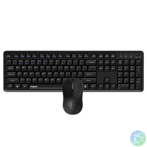 Rapoo 8150M Silent Multi-mode Wireless Bluetooth Keyboard Combo Black HU billentyűzet