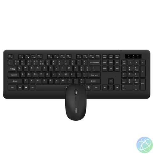 Rapoo 8310M Multi-mode Wireless Bluetooth Keyboard Combo Black HU billentyűzet