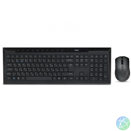 Rapoo 8210M Multi-mode wireless keyboard & mouse Black HU billentyűzet