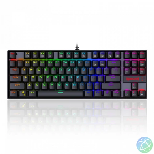 Redragon Kumara RGB Backlight Mechanical Gaming Keyboard Brown Switches Black HU billentyűzet