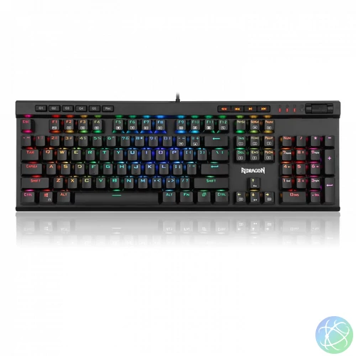 Redragon Vata RGB Mechanical Gaming Keyboard Blue Switches Black HU billentyűzet