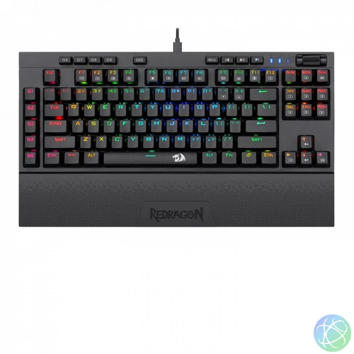 Redragon Vishnu RGB Wireless/Wired Red Mechanical Gaming Keyboard Black HU billentyűzet