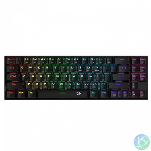 Redragon Deimos, Wired & Wireless Mechanical keyboard, RGB, red switch Black HU billentyűzet
