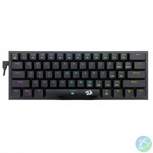 Redragon Anivia, wired mechanical keyboard,RGB, blue switch Black HU billentyűzet