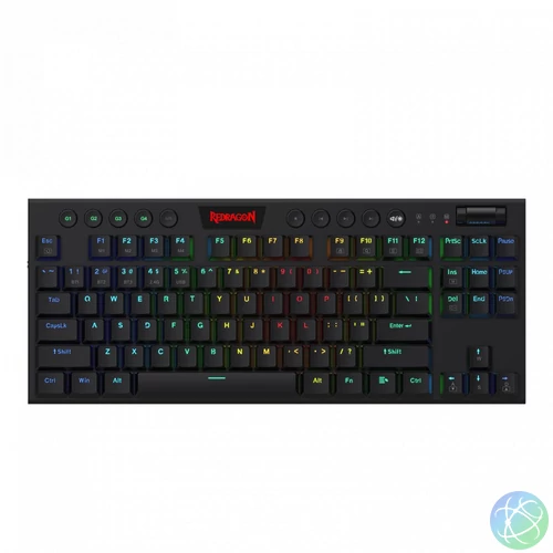 Redragon Horus TKL, wired&2.4G&BT mechanical Keyboard, RGB, brown switch Black HU billentyűzet