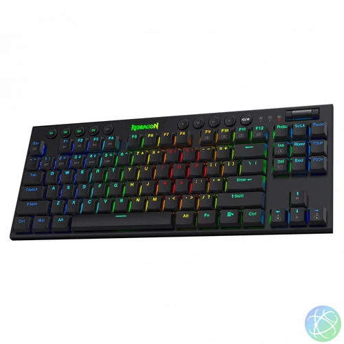Redragon Horus TKL, wired&2.4G&BT mechanical Keyboard, RGB, blue switch Black HU billentyűzet