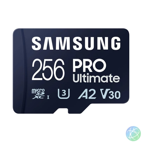 Samsung 256GB microSDXC Pro Ultimate Class10 U3 A2 V30 + adapterrel memóriakártya