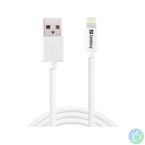Sandberg USB>Lightning MFI 1m White kábel