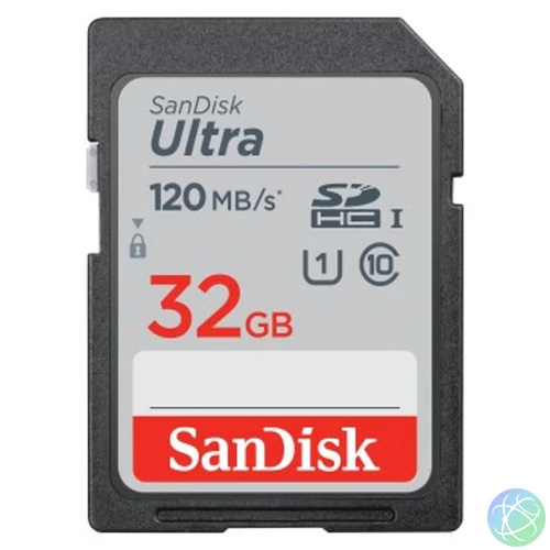 Sandisk 32GB SDHC Ultra Class 10 UHS-I memóriakártya