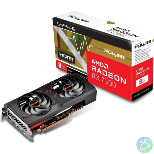 Sapphire Radeon RX7600 8GB Pulse Gaming OC videókártya