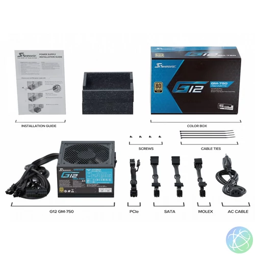Seasonic 750W 80+ Gold G12 GM tápegység
