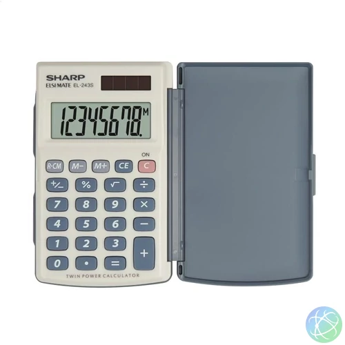 Sharp EL-243S Zsebszámológép Grey
