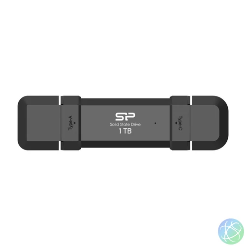 Silicon Power 250GB USB-C/USB3.2 DS72 Black külső SSD