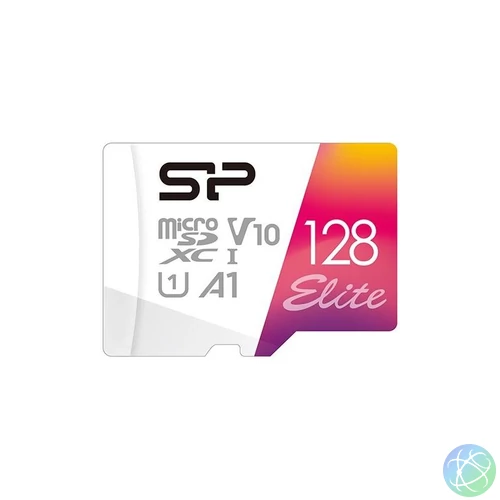 Silicon Power 128GB MicroSDXC UHS-I V10 A1 + adapterrel memóriakártya