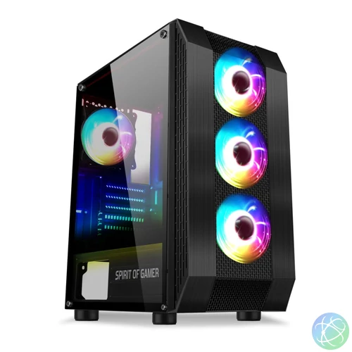 Spirit Of Gamer Rogue 6 Tempered Glass Black gépház