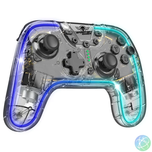Spirit Of Gamer Pulse Bluetooth RGB Gamepad Transparent