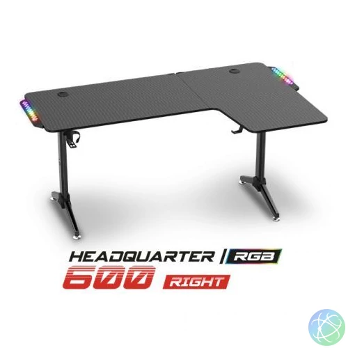 Spirit Of Gamer Headquarter 600 R Gaming Desk Black gaming asztal