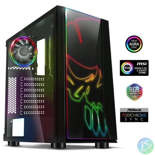 Spirit Of Gamer Ghost One RGB Black gépház