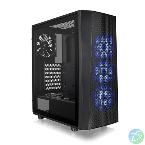Thermaltake Versa J24 Tempered Glass RGB Edition Black gépház