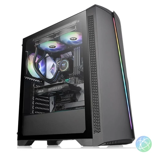 Thermaltake H350 Tempered Glass RGB Black gépház