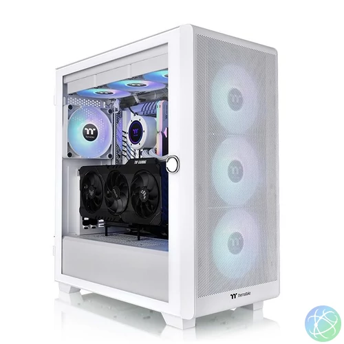 Thermaltake S250 ARGB Tempered Glass Snow White gépház
