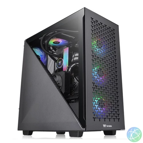 Thermaltake Divider 300 TG Air Tempered Glass Black gépház