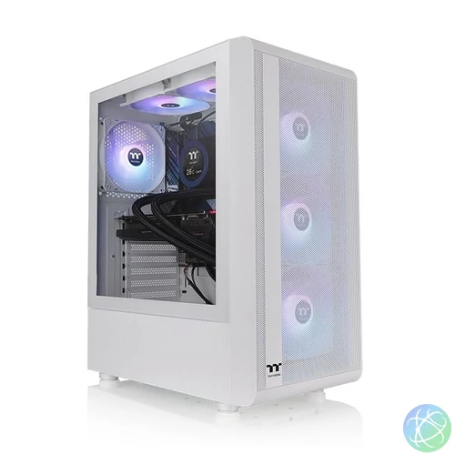 Thermaltake S200 TG ARGB Tempered Glass Snow White gépház