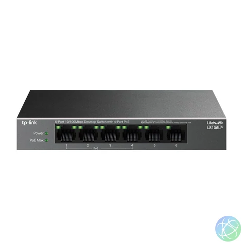 TP-Link LS106LP 6-Port 10/100Mbps Desktop Switch with 4-Port PoE