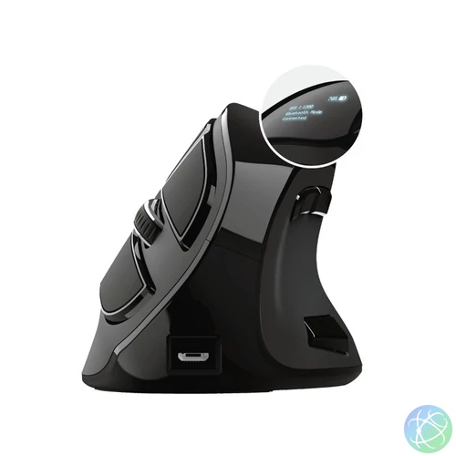 Trust Voxx Rechargeable Ergonomic Wireless Mouse Black egér