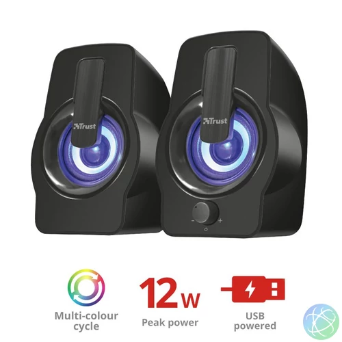 Trust Gemi RGB 2.0 Speaker Set Black hangszóró