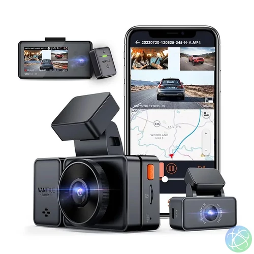 VANTRUE Element 3 Triple WiFi Dash Cam videokamera