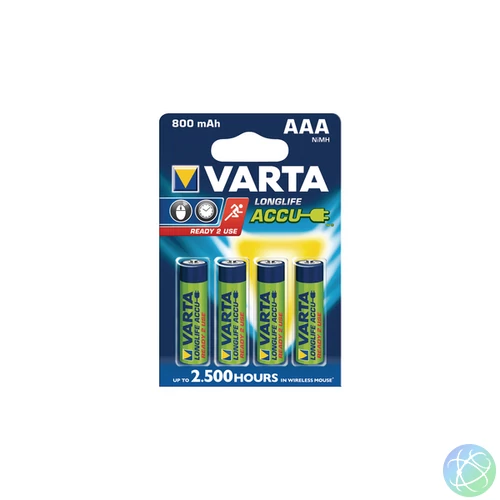 Varta Longlife Accu R2U 800mAh AAA Ni-MH akkumulátor 4db/csomag