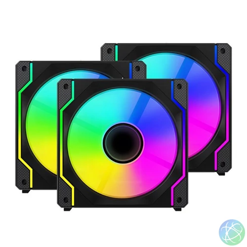 Ventaris VGCF120-3F Tempest RGB Fan 3-pack Black