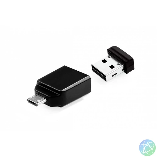 Verbatim 16GB NANO USB Drive with Micro USB (OTG) Adapter Black pendrive
