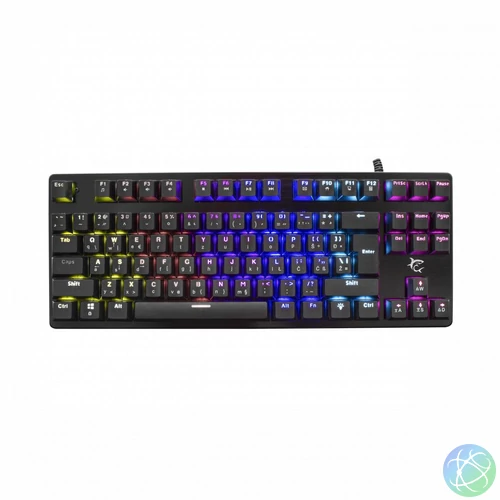 White Shark GK-1925 Spartan RGB Blue Switch Mechanical Keyboard Black US billentyűzet