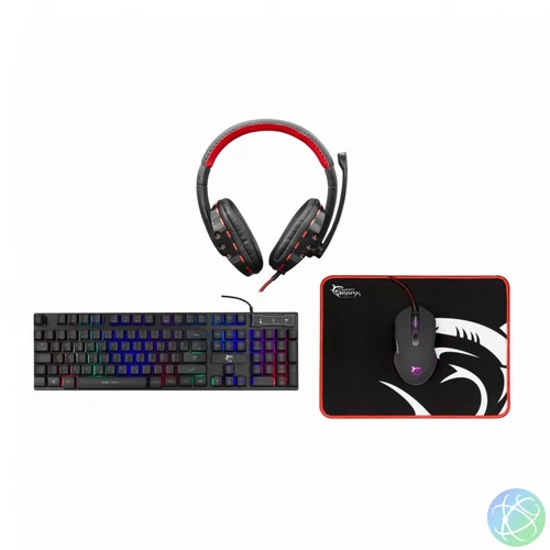 White Shark Comanche 3 Gaming Keyboard Combo Black HU billentyűzet