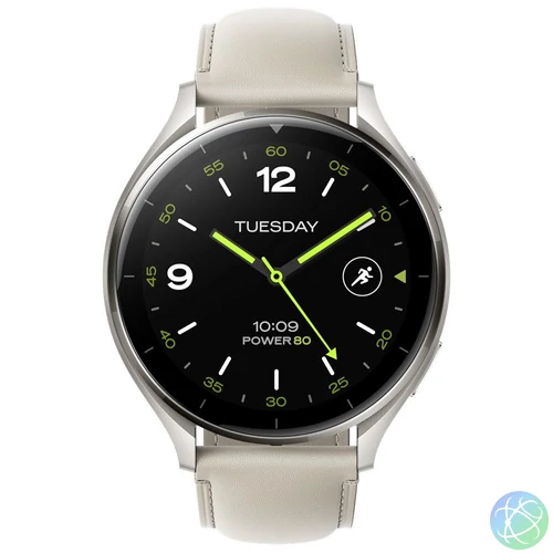 Xiaomi Watch 2 Titan Gray Case with White Leather Strap okosóra