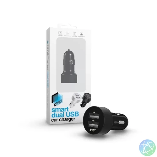 xPRO Smart Dual USB Car Charger Black töltő