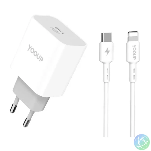 YOOUP NC60-C 20W Lightning cable 1m White töltő