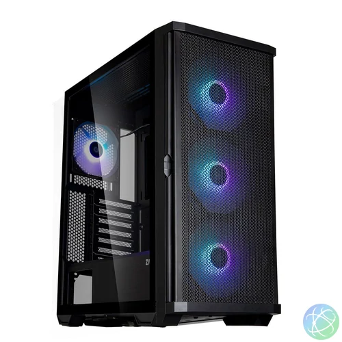 Zalman Z10 Plus RGB Tempered Glass Black gépház
