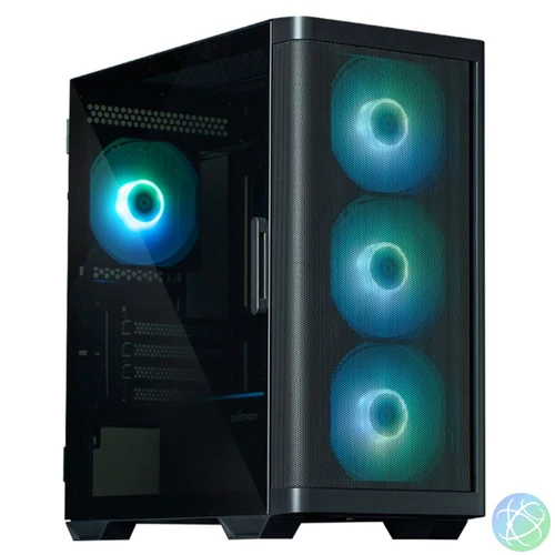 Zalman M4 Tempered Glass Black gépház