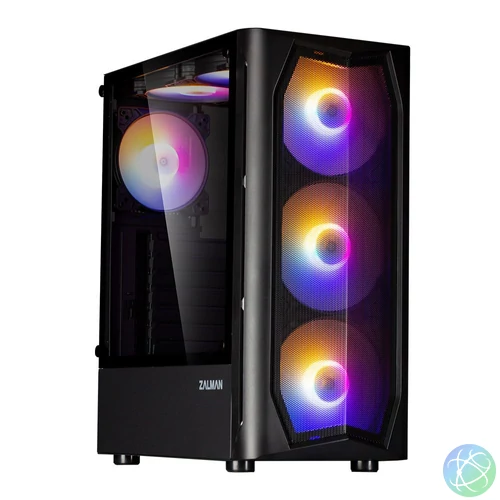 Zalman N4 Rev.1 RGB Tempered Glass Black gépház